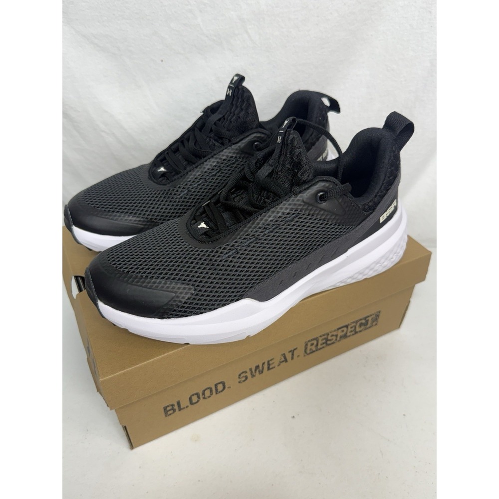 Under Armour Project Rock BSR 5 Shoes Womens Size 8 Black/White